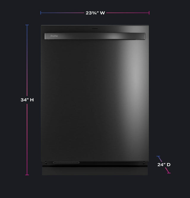 GE Profile™ ENERGY STAR Smart UltraFresh System Dishwasher with Microban™ Antimicrobial Technology with Deep Clean Washing 3rd Rack, 42 dBA PDT755SBVTS