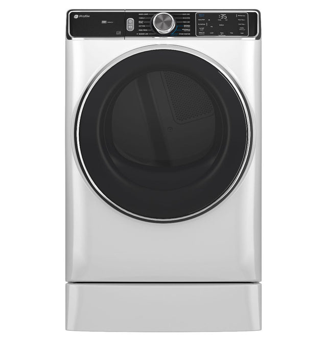 GE Profile 7.8 cu. ft. Capacity Smart Front Load Electric Dryer with Steam and Sanitize Cycle PFD87ESSVWW