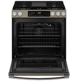 GE® 30" Slide-In Front-Control Convection Gas Range with No Preheat Air Fry and EasyWash™ Oven Tray GGS600AVES