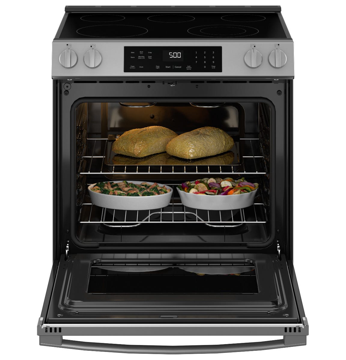 GE 30" Slide-In Electric Range with Crisp Mode - Thumbnail 4