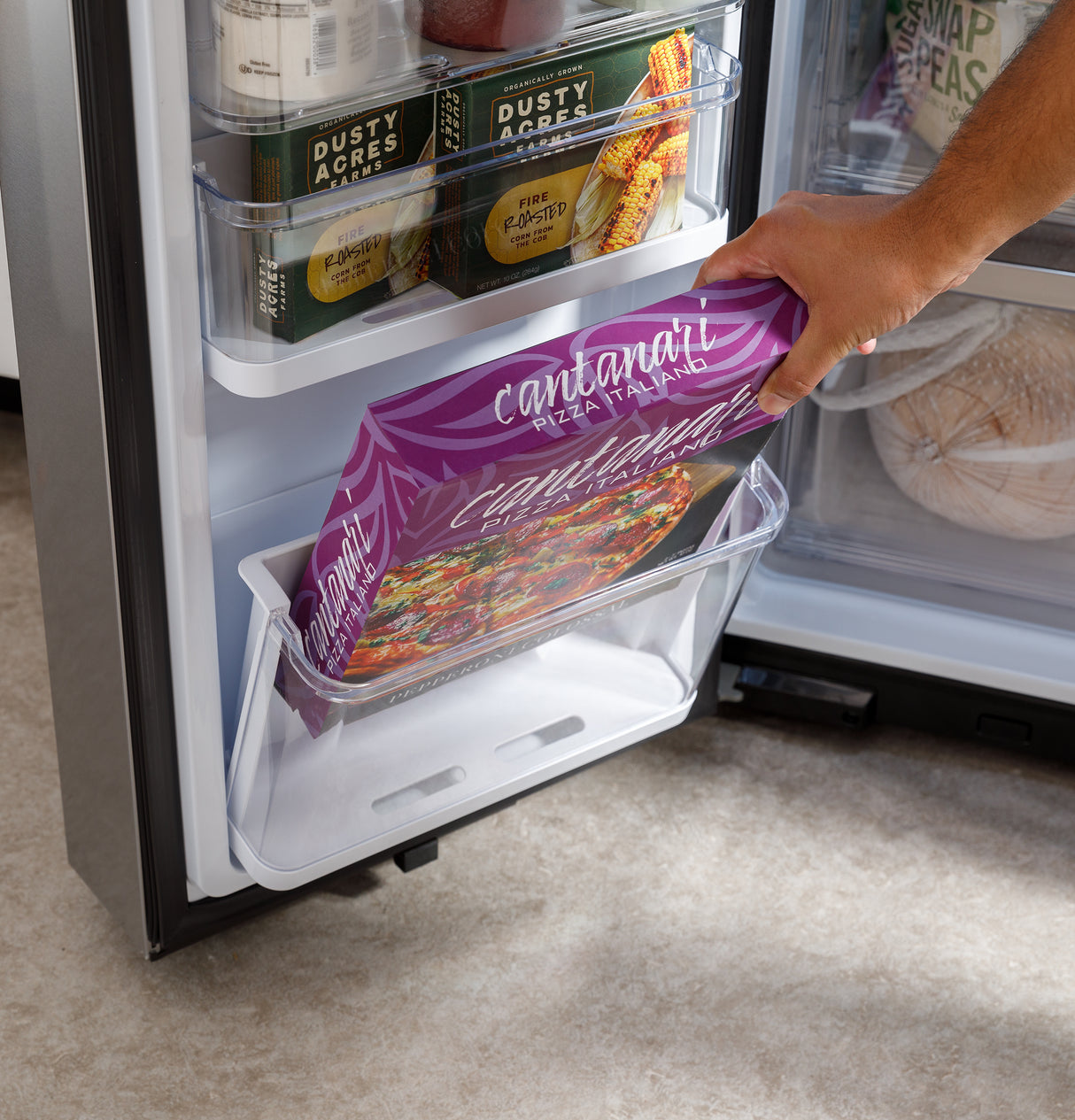 GE Profile™ ENERGY STAR® 22.9 Cu. Ft. Counter-Depth Quad-Door Refrigerator with Dual-Dispense AutoFill Pitcher and Door in Door PHD23BYWFS