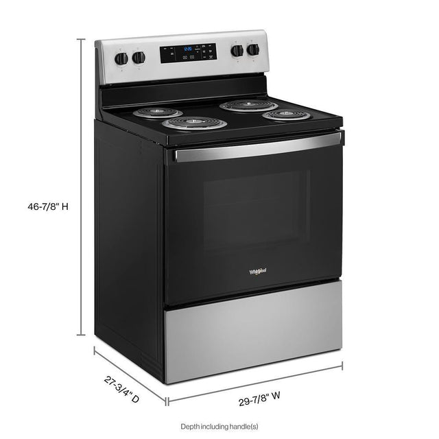 Whirlpool 4.8 cu. ft. electric range with Keep Warm setting WFC150M0JS