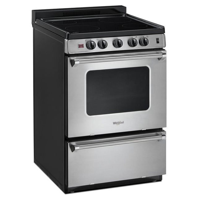 Whirlpool 24-inch Freestanding Electric Range with Upswept SpillGuard Cooktop WFE500M4HS