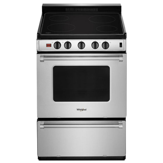 Whirlpool 24-inch Freestanding Electric Range with Upswept SpillGuard Cooktop WFE500M4HS