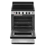 Whirlpool 24-inch Freestanding Electric Range with Upswept SpillGuard Cooktop WFE500M4HS