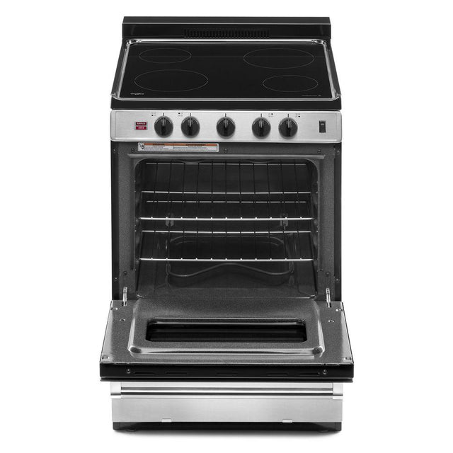 Whirlpool 24-inch Freestanding Electric Range with Upswept SpillGuard Cooktop WFE500M4HS