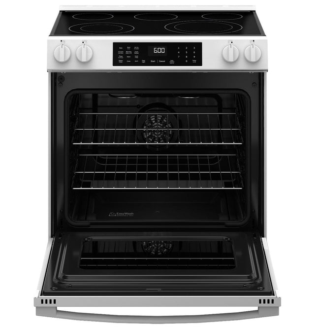 GE® 30" Slide-In Electric Convection Range with No Preheat Air Fry GRS600AVWW