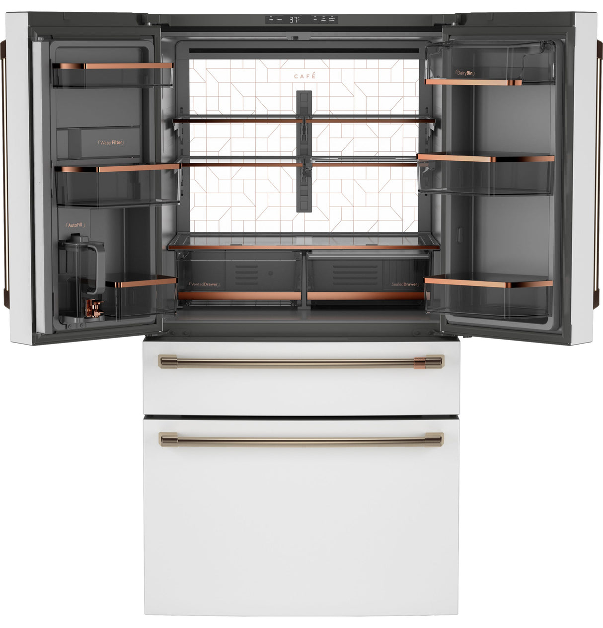 Café ENERGY STAR 29 Cu. Ft. Smart 4-Door French-Door Refrigerator CGE29DP4TW2