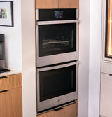 GE Profile™ 30" Smart Built-In Convection Double Wall Oven with No Preheat Air Fry and Precision Cooking PTD7000SZSS