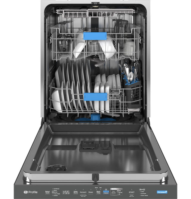 GE Profile ENERGY STAR Smart UltraFresh System Dishwasher with Microban Antimicrobial Technology with Deep Clean Washing 3rd Rack, 42 dBA PDP755SYVFS