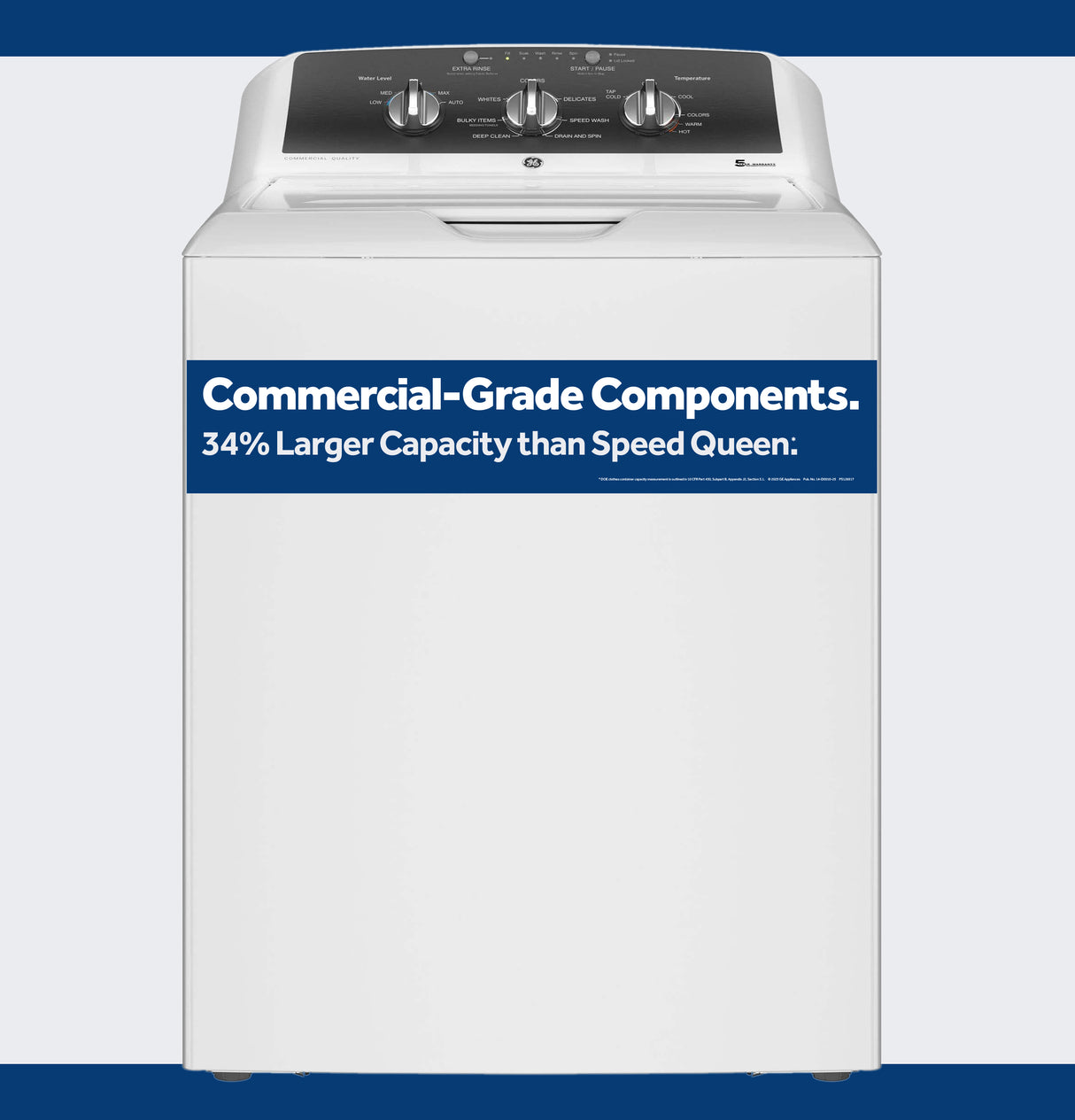 GE 4.3 cu. ft. Capacity Washer with Stainless Steel Basket,5-yr Limited Warranty GTW525ACWWB