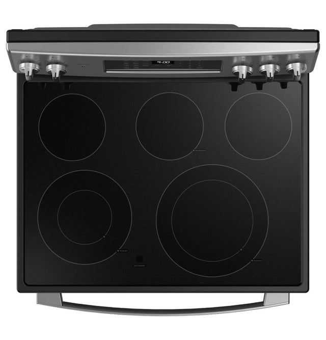 GE Profile 30" Smart Free-Standing Electric Convection Fingerprint Resistant Range with No Preheat Air Fry PB900YVFS