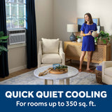 GE® 8,000 BTU Smart Heat/Cool Electronic Window Air Conditioner for Medium Rooms up to 350 sq. ft. AWGH08WWF