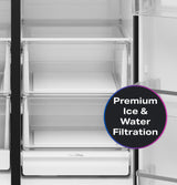GE Profile™ ENERGY STAR® 23.5 Cu. Ft. Counter-Depth Side-By-Side Refrigerator with Hands-Free AutoFill and CustomSize™ Ice PZE24QYYFS