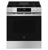 GE® 30" Slide-In Front-Control Convection Gas Range with No Preheat Air Fry and EasyWash™ Oven Tray GGS600AVFS