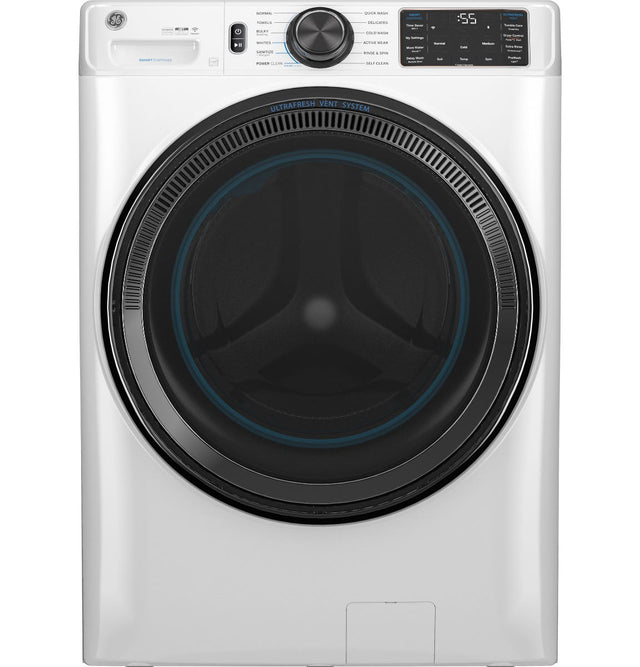 GE® 5.0 cu. ft. Capacity Smart Front Load ENERGY STAR® Steam Washer with SmartDispense™ UltraFresh Vent System with OdorBlock™ and Sanitize + Allergen GFW655SSVWW