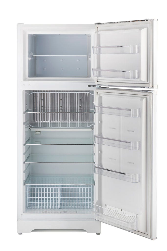 Unique 14 cu/ft Classic Retro Marshmallow White Propane Refrigerator Standard Model UGP-14C CR SM W