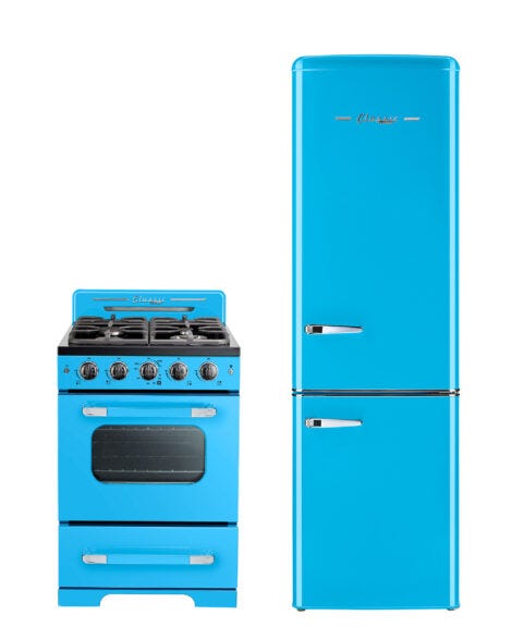 Classic Retro by Unique 24” Convection Gas Range UGP-24CR RB-Robin Egg Blue