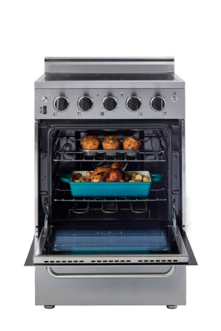 Unique Prestige 24' Stainless Steel Convection Electric Range, Electronic ignition UGP-24V EC S/S