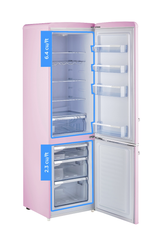 Classic Retro by Unique 9 cu. ft. Electric Bottom-Mount Refrigerator UGP-275L BP AC-Bubblegum Pink