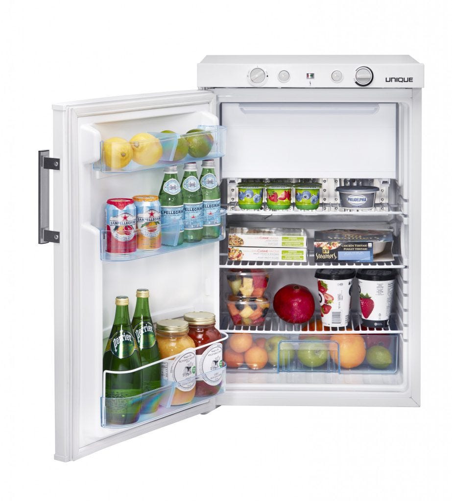 Unique 3 cu/ft white propane Refrigerator UGP-3 SM W
