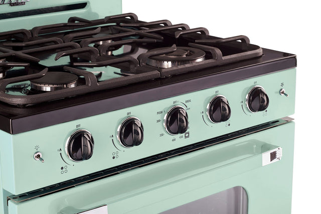 Classic Retro by Unique 30” Convection Gas Range UGP-30CR LG-Mint Green