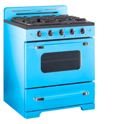 Classic Retro by Unique 30” Convection Gas Range UGP-30CR RB -Robin Egg Blue