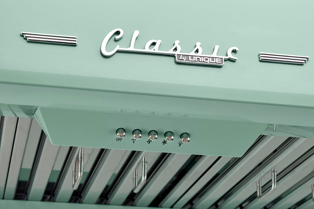 Unique 30' Classic Retro Summer Mint Green Range Hood UGP-30CR RH LG