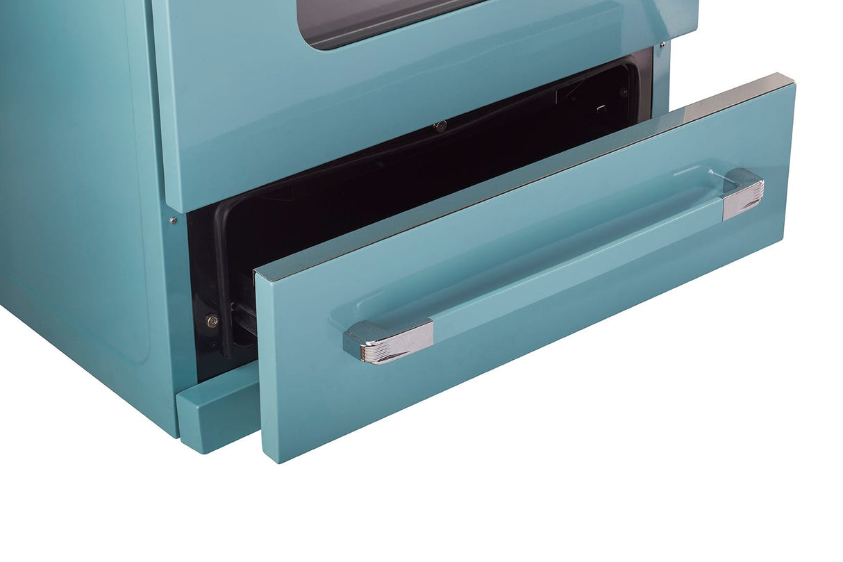 Classic Retro 30 -inch Free-Standing Gas Range with Convection Oven in Ocean Mist Turquoise UGP-30CR T