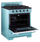 Classic Retro by Unique 30” Convection Gas Range UGP-30CR T-Turquoise