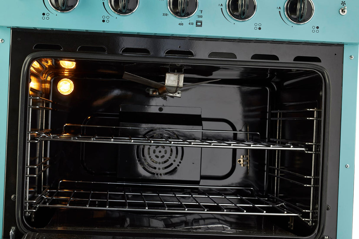 Classic Retro 30 -inch Free-Standing Gas Range with Convection Oven in Ocean Mist Turquoise UGP-30CR T