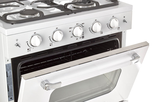 Classic Retro by Unique 30” Convection Gas Range UGP-30CR W-White