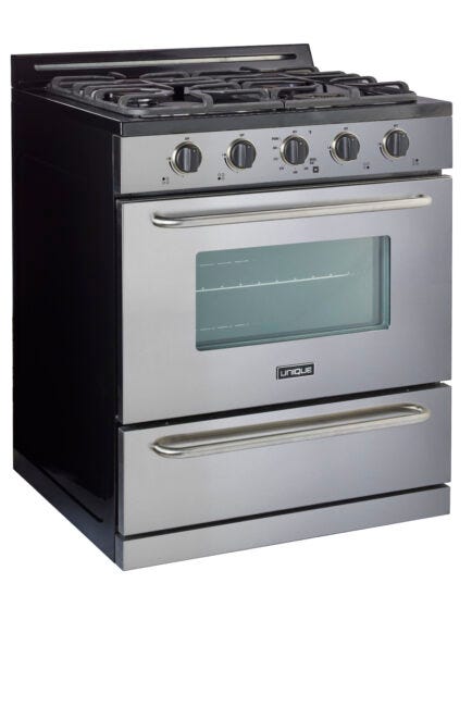 Unique Classic 30' Stainless Steel Off Grid Propane Range UGP-30G OF2 S/S