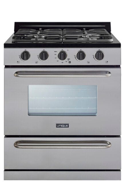 Unique Classic 30' Stainless Steel Off Grid Propane Range UGP-30G OF2 S/S