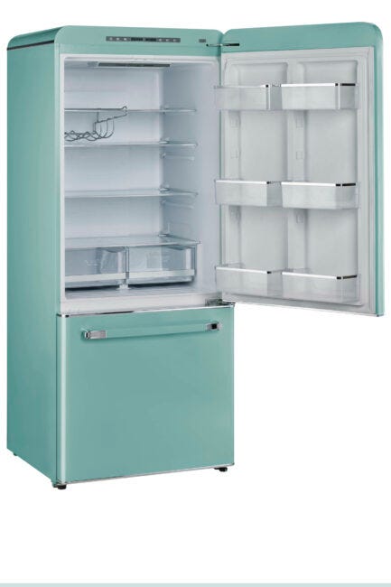 Classic Retro by Unique 18 cu. ft. Electric Bottom-Mount Refrigerator UGP-510L T AC