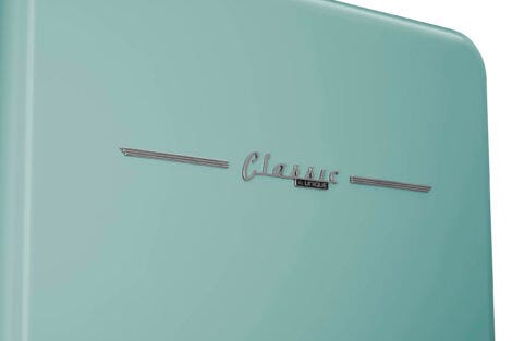 Classic Retro 30 in 17.7 cu. ft. Frost Free Retro Bottom Freezer Refrigerator in Ocean Mist Turquoise, ENERGY STAR UGP-510L T AC