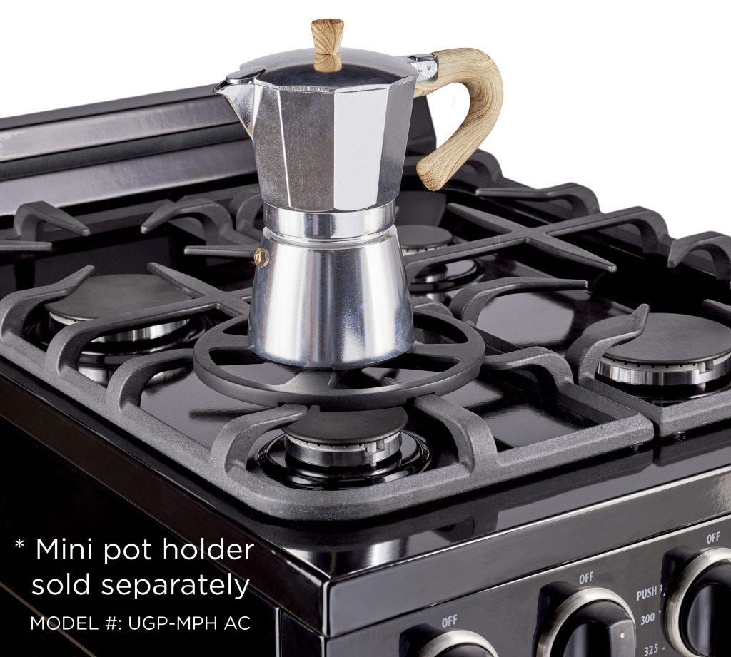 Unique Classic 30" Black Off Grid Propane Range UGP-30G OF1 B