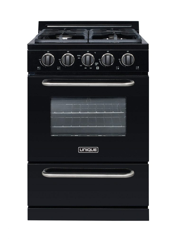 Unique Classic 24” Off-Grid Propane Range (Battery Ignition) UGP-24G OF1 B