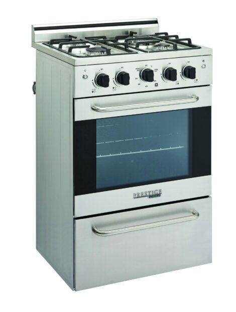 Prestige by Unique 24″ Stainless Convection Gas Range UGP-24V PC1 S/S-Stainless Steel