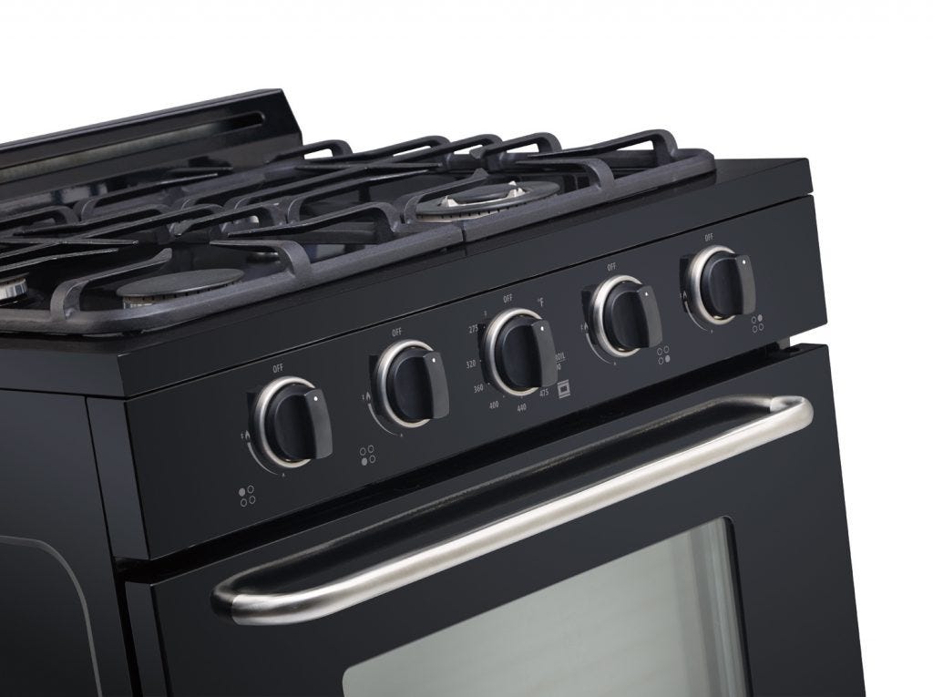 Unique Classic 30" Black Off Grid Propane Range UGP-30G OF1 B