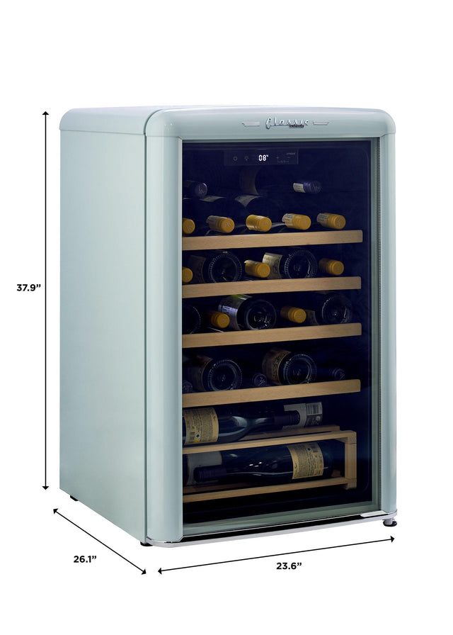 Classic Retro by Unique 28-Bottle Electric Wine Cooler UGP-125CR T WF-Turquoise