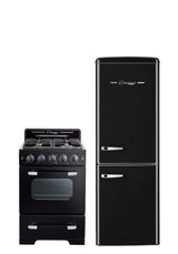 Classic Retro by Unique 24” Convection Gas Range UGP-24CR B-Black