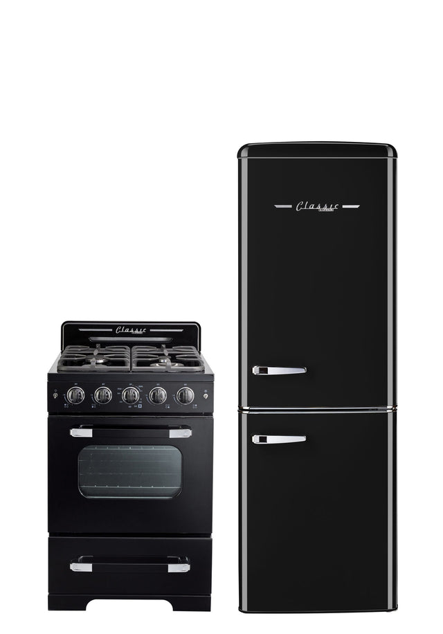 Classic Retro by Unique 24” Convection Gas Range UGP-24CR B-Black