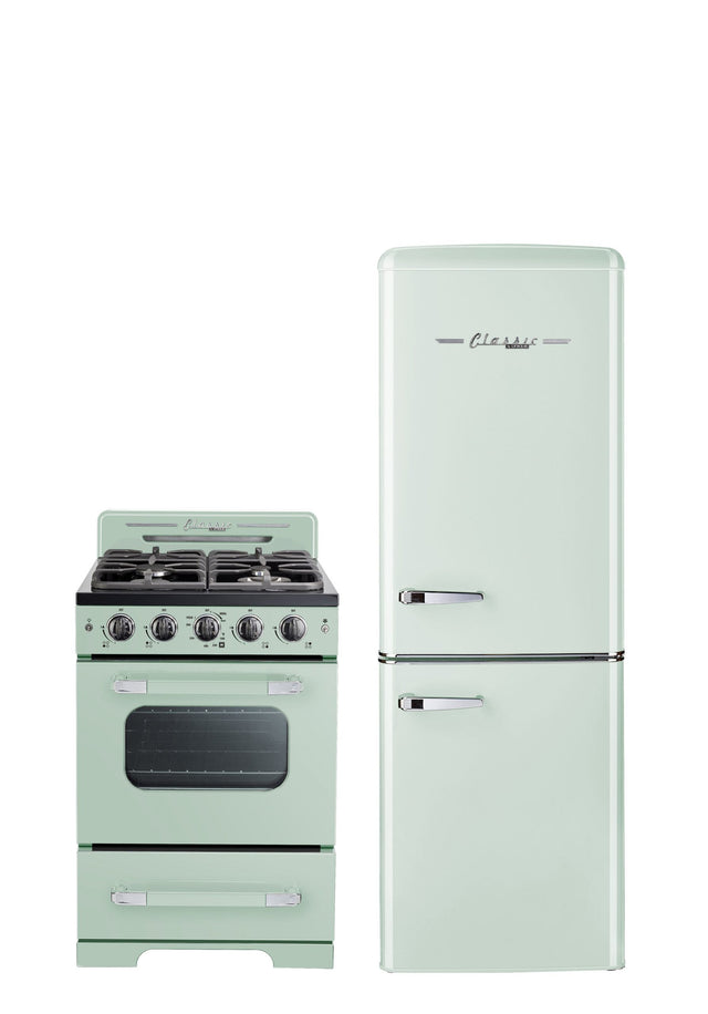 Classic Retro by Unique 24” Convection Gas Range UGP-24CR LG-Mint Green