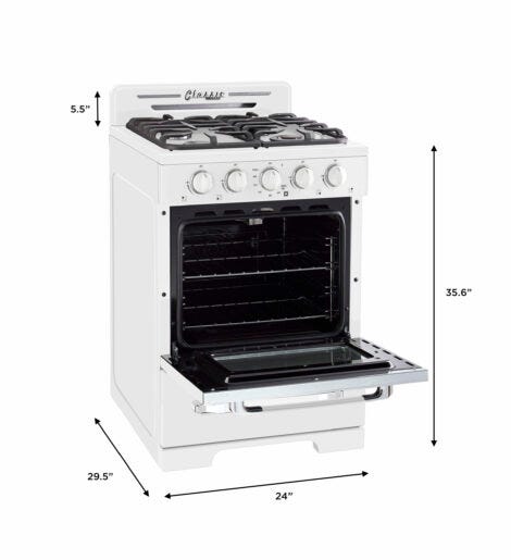 Unique 24' Classic Retro Marshmallow White Offgrid Range UGP-24CR OF1 W