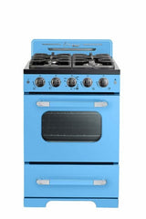 Classic Retro by Unique 24” Convection Gas Range UGP-24CR RB-Robin Egg Blue