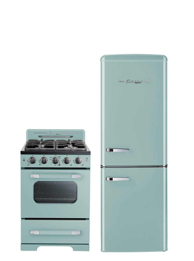 Classic Retro by Unique 24” Convection Gas Range UGP-24CR T-Turquoise