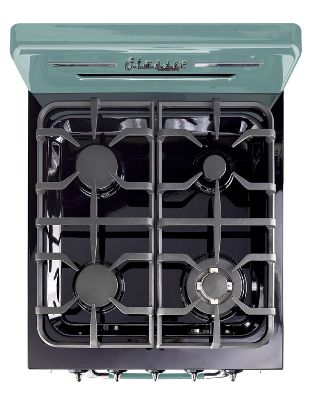 Classic Retro by Unique 24” Convection Gas Range UGP-24CR T-Turquoise