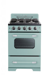 Classic Retro by Unique 24” Convection Gas Range UGP-24CR T-Turquoise