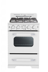 Classic Retro by Unique 24” Convection Gas Range UGP-24CR W-White